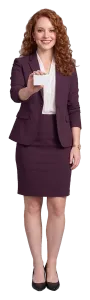Erin Calder showing a photo ID card